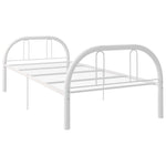 ZNTS Bed Frame White Metal 90x200 cm 284675