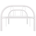 ZNTS Bed Frame White Metal 90x200 cm 284675