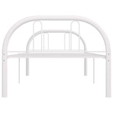 ZNTS Bed Frame White Metal 90x200 cm 284675