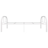 ZNTS Bed Frame White Metal 90x200 cm 284675