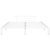 ZNTS Bed Frame White Metal 200x200 cm 284704