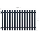 ZNTS Fence Panel Anthracite 170.5x75 cm Powder-coated Steel 146475