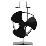 ZNTS Heat Powered Stove Fan 3 Blades Black 51236