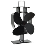 ZNTS Heat Powered Stove Fan 4 Blades Black 51237