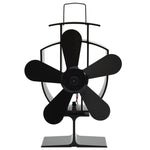 ZNTS Heat Powered Stove Fan 5 Blades Black 51238