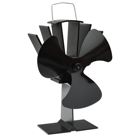 ZNTS Heat Powered Stove Fan 3 Blades Black 51240