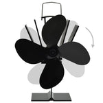 ZNTS Heat Powered Stove Fan 4 Blades Black 51241