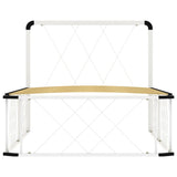 ZNTS Bed Frame White Metal 90x200 cm 284580