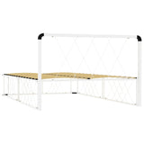 ZNTS Bed Frame White Metal 120x200 cm 284582