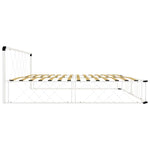 ZNTS Bed Frame White Metal 160x200 cm 284584
