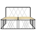 ZNTS Bed Frame Black Metal 120x200 cm 284589