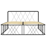 ZNTS Bed Frame Black Metal 140x200 cm 284590