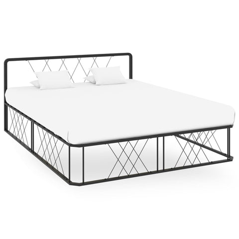 ZNTS Bed Frame Black Metal 160x200 cm 284591