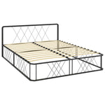 ZNTS Bed Frame Black Metal 160x200 cm 284591