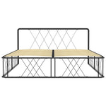 ZNTS Bed Frame Black Metal 160x200 cm 284591