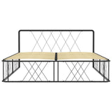 ZNTS Bed Frame Black Metal 160x200 cm 284591