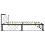 ZNTS Bed Frame Black Metal 160x200 cm 284591