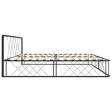 ZNTS Bed Frame Black Metal 160x200 cm 284591
