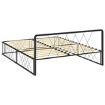 ZNTS Bed Frame Black Metal 160x200 cm 284591