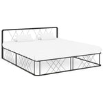 ZNTS Bed Frame Black Metal 180x200 cm 6FT Super King 284592
