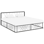 ZNTS Bed Frame Black Metal 200x200 cm 284593