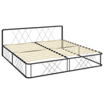 ZNTS Bed Frame Black Metal 200x200 cm 284593