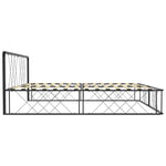 ZNTS Bed Frame Black Metal 200x200 cm 284593