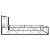 ZNTS Bed Frame Black Metal 200x200 cm 284593