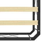ZNTS Bed Frame Black Metal 200x200 cm 284593
