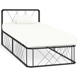 ZNTS Bed Frame Grey Metal 100x200 cm 284595