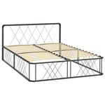 ZNTS Bed Frame Grey Metal 140x200 cm 284597