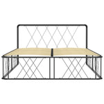 ZNTS Bed Frame Grey Metal 140x200 cm 284597