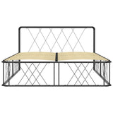 ZNTS Bed Frame Grey Metal 140x200 cm 284597