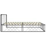 ZNTS Bed Frame Grey Metal 140x200 cm 284597