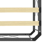 ZNTS Bed Frame Grey Metal 140x200 cm 284597