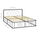ZNTS Bed Frame Grey Metal 140x200 cm 284597