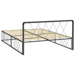 ZNTS Bed Frame Grey Metal 160x200 cm 284598