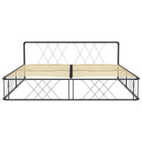 ZNTS Bed Frame Grey Metal 180x200 cm 6FT Super King 284599