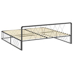 ZNTS Bed Frame Grey Metal 180x200 cm 6FT Super King 284599