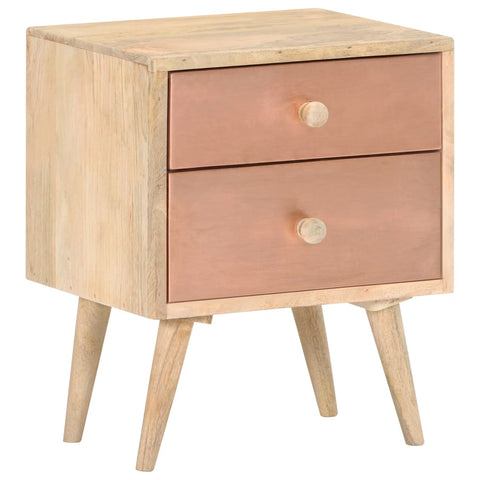 ZNTS Bedside Cabinet 40x35x50 cm Solid Mango Wood 287877