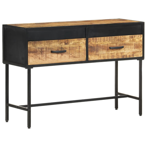 ZNTS Console Table 110x35x75 cm Rough Mango Wood 288473