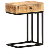 ZNTS U-Shaped Side Table 45x30x61 cm Solid Mango Wood 289091