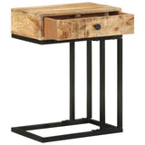 ZNTS U-Shaped Side Table 45x30x61 cm Solid Mango Wood 289091