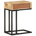 ZNTS U-Shaped Side Table 45x30x61 cm Solid Mango Wood 289091