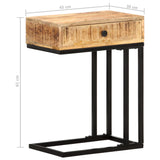 ZNTS U-Shaped Side Table 45x30x61 cm Solid Mango Wood 289091