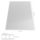ZNTS Polycarbonate Sheets 12 pcs 6 mm 140x61 cm 146880