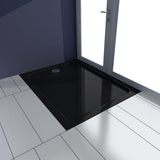 ZNTS Shower Base Tray ABS Black 70x100 cm 146623