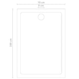ZNTS Shower Base Tray ABS Black 70x100 cm 146623