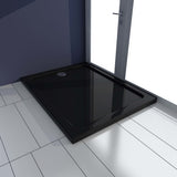 ZNTS Shower Base Tray ABS Black 70x100 cm 146623