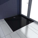 ZNTS Shower Base Tray ABS Black 80x80 cm 146625